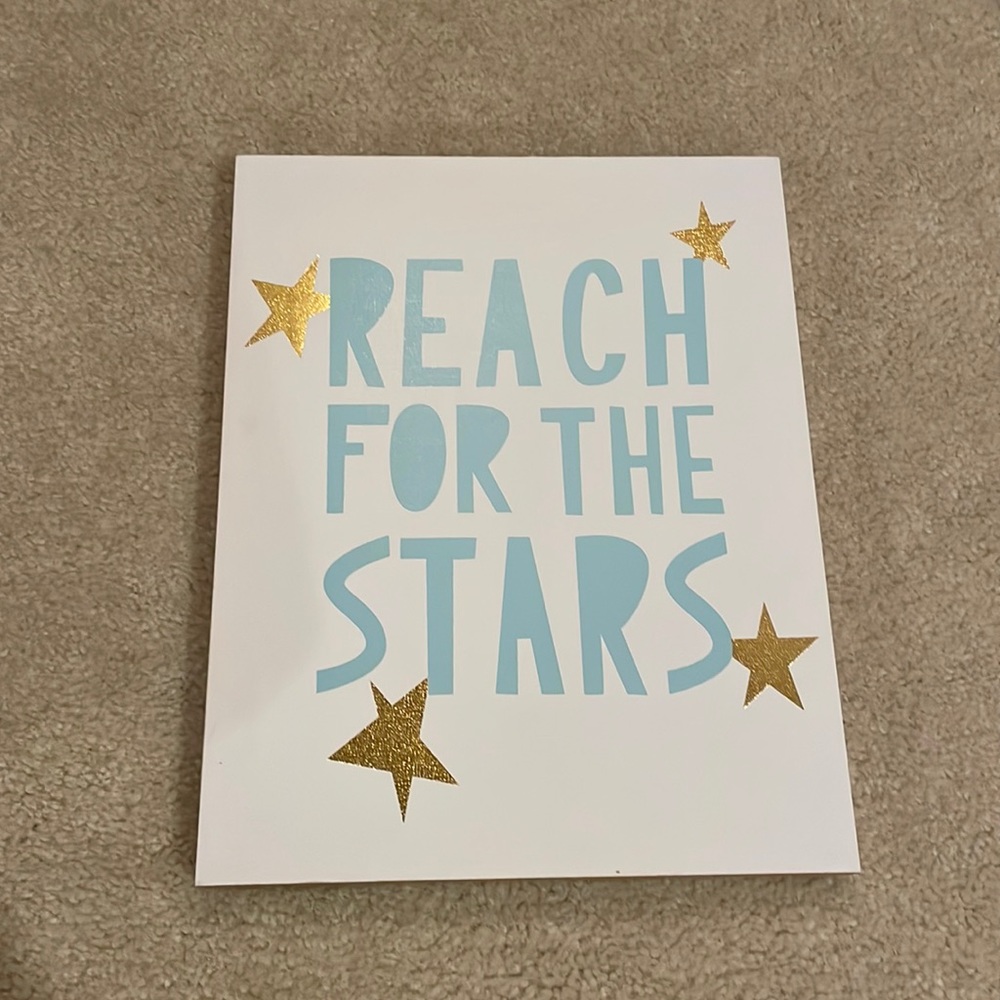 Reach For The Stars Wooden Sign